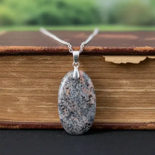 Pendentif en Agate Dendritique (PE1380)
