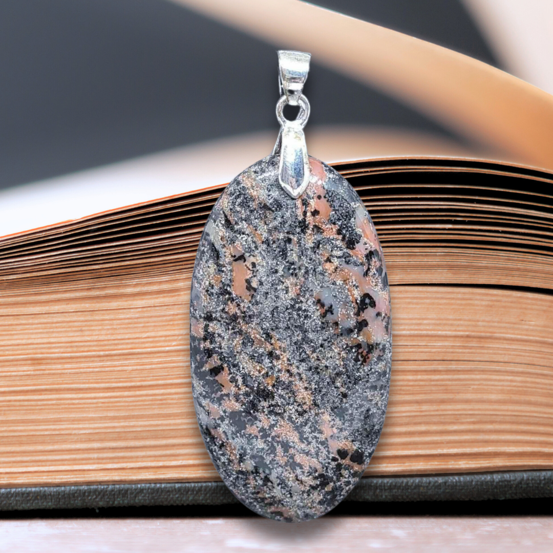 Pendentif en Agate Dendritique (PE1380)