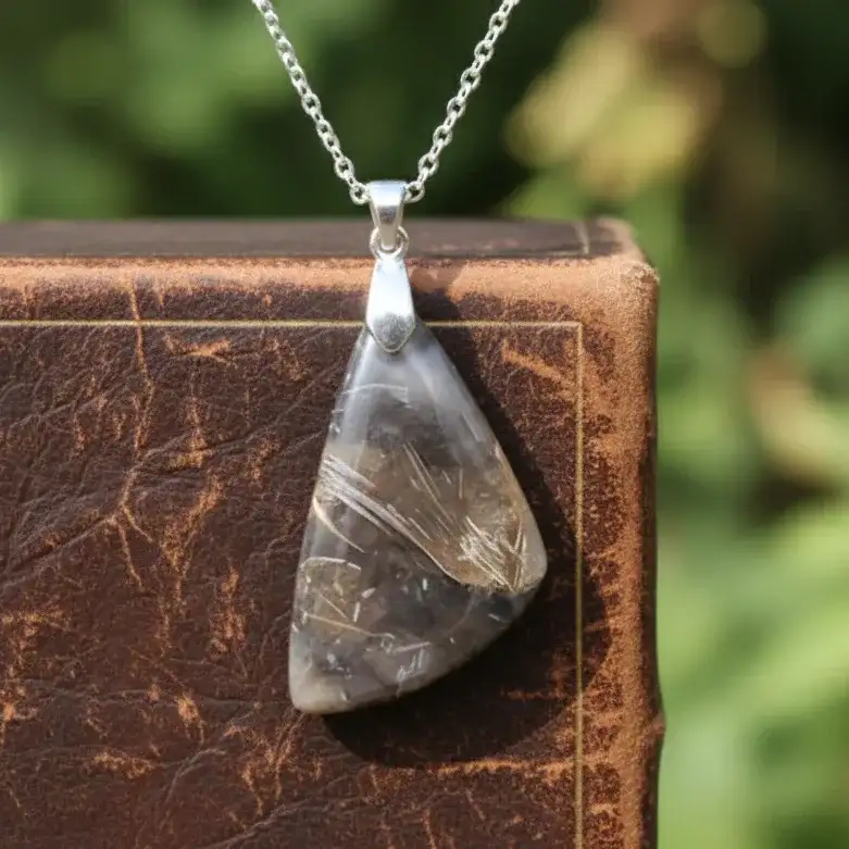 Pendentif en Agate fossile (PE1487)