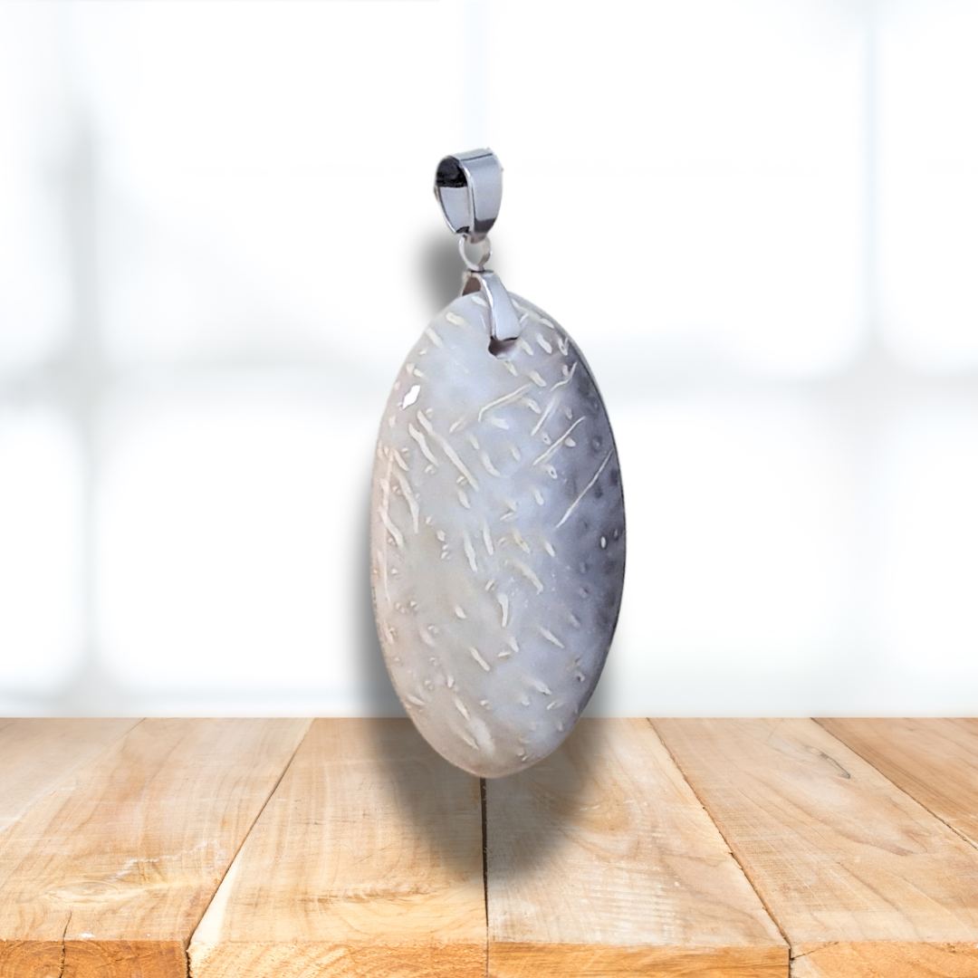 Pendentif en Agate fossile (PE1488)