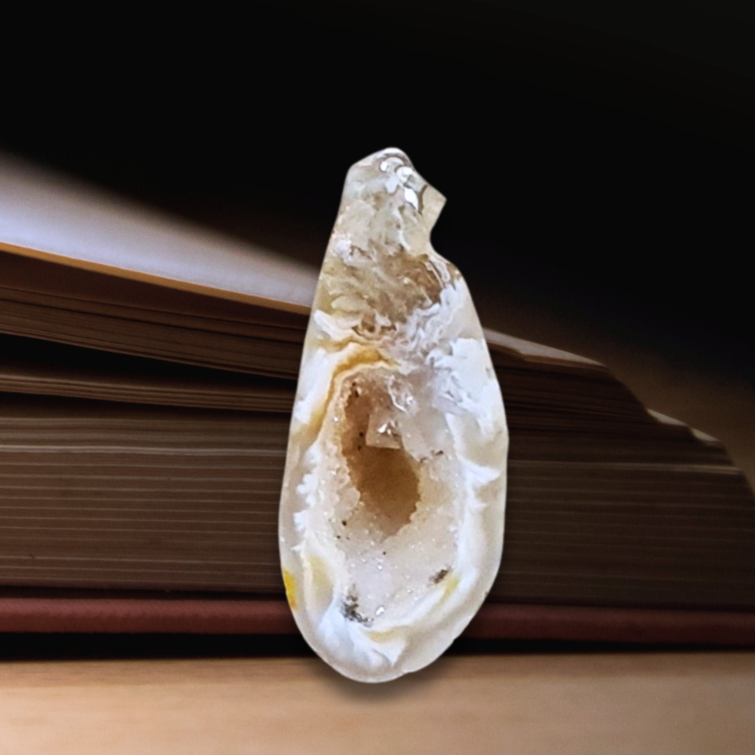 Pendentif en Géode d'Agate brute (PE1915-3)