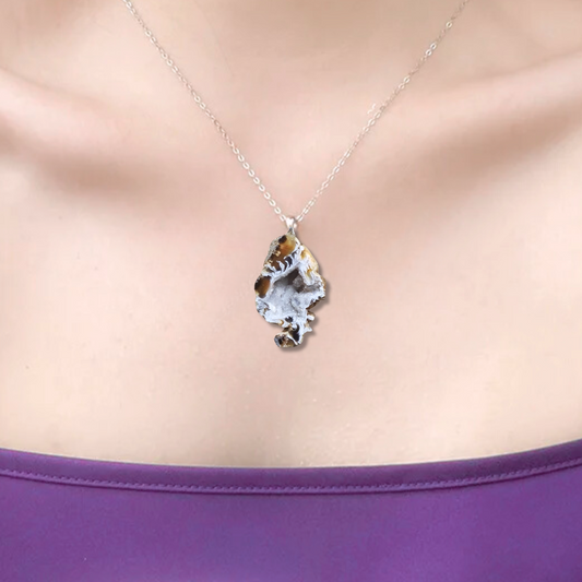 Pendentif en Géode d'Agate brute (PE1915-2)