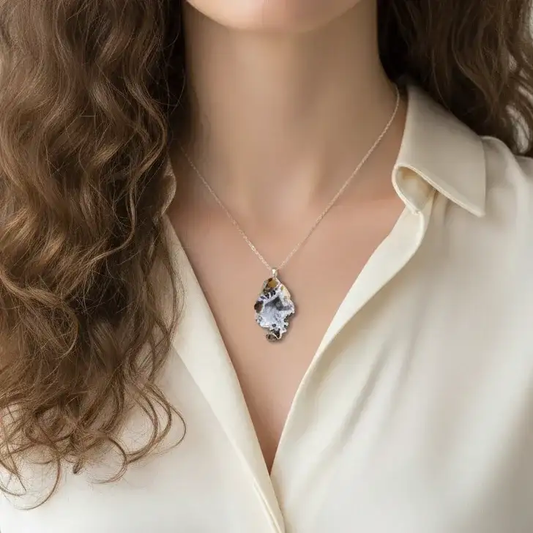 Pendentif en Géode d'Agate brute (PE1915 - 2)