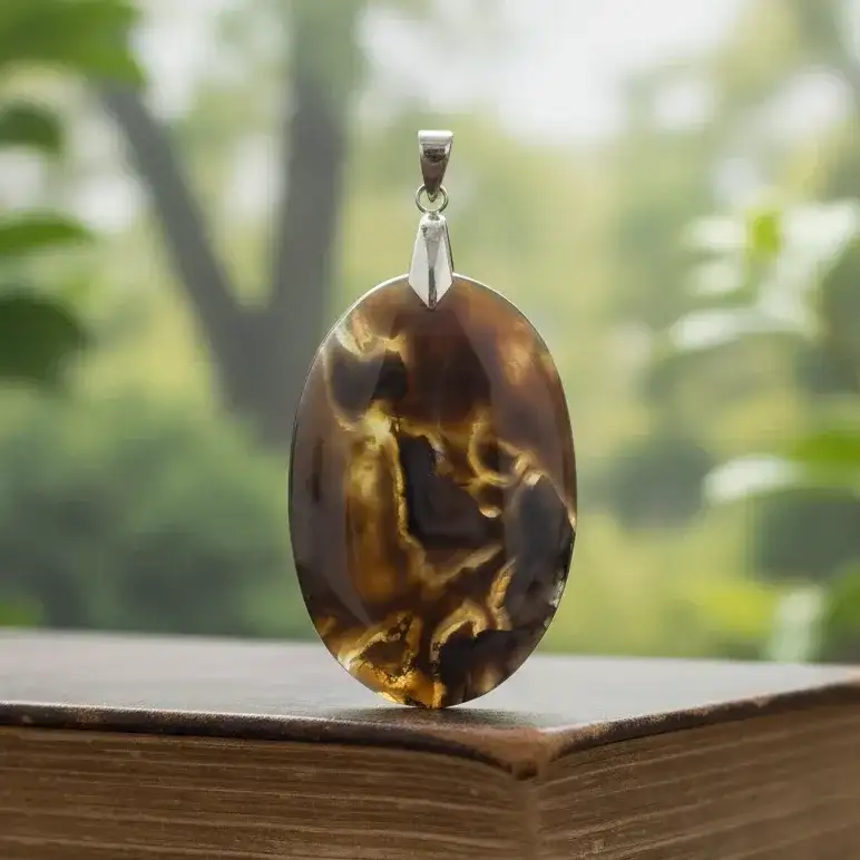 Pendentif en Agate mexicaine (PE2036)