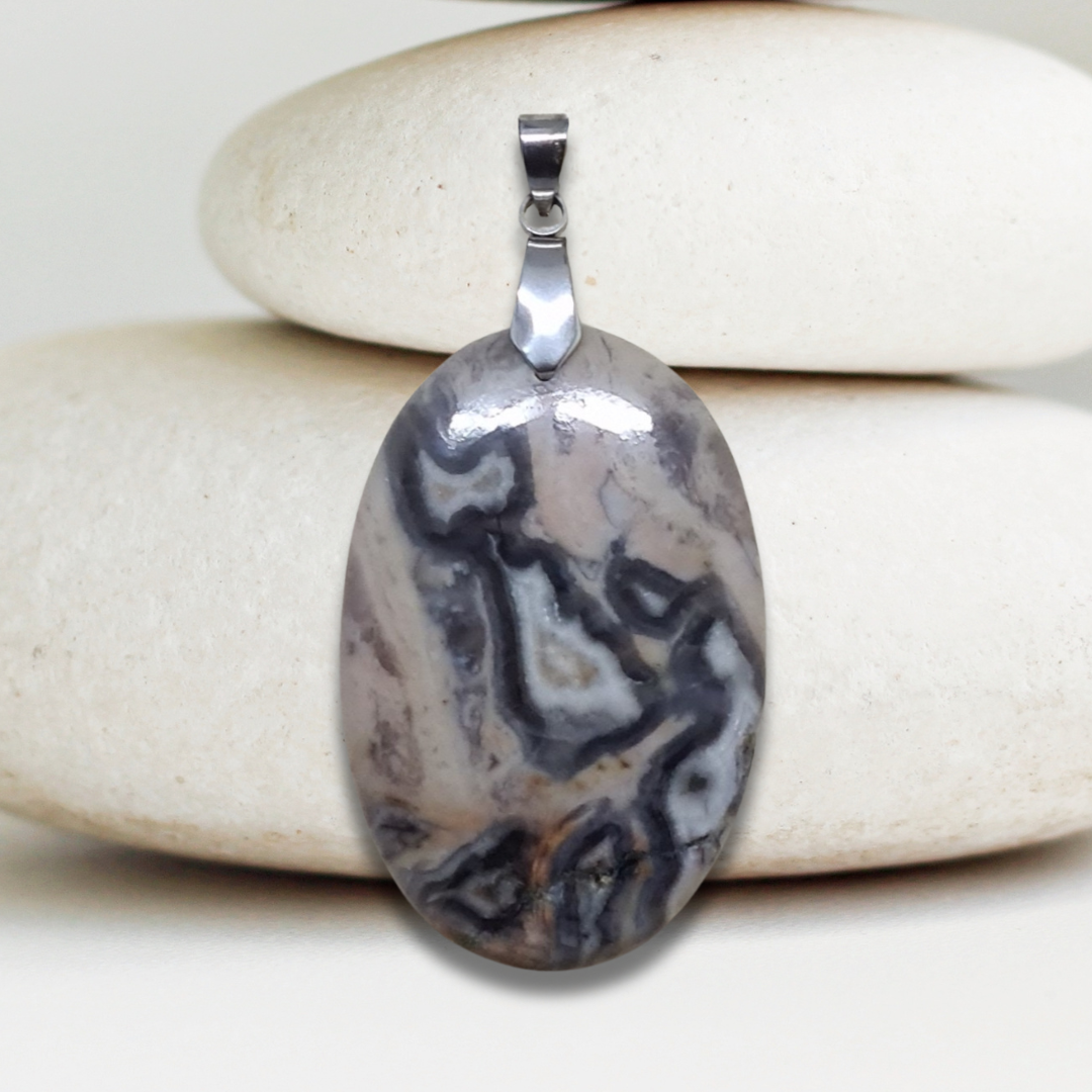 Pendentif en Agate mexicaine (PE2036)