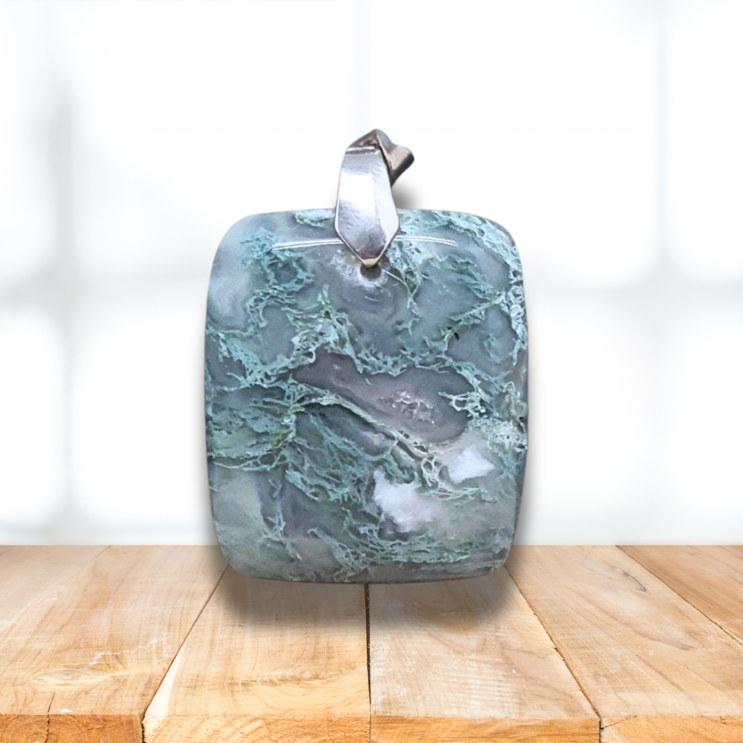 Pendentif en Agate mousse (PE662)