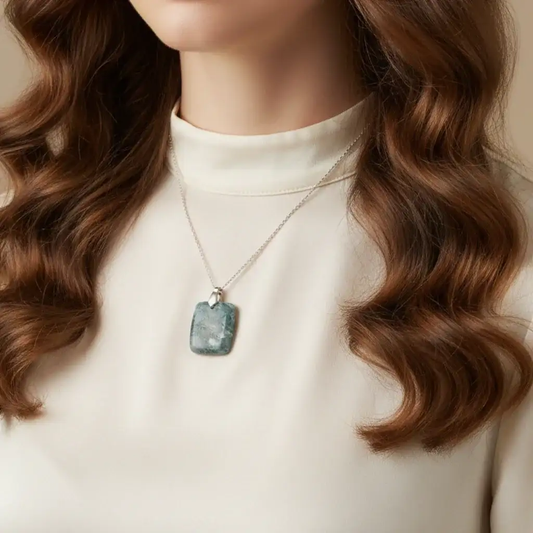 Pendentif en Agate mousse (PE662)