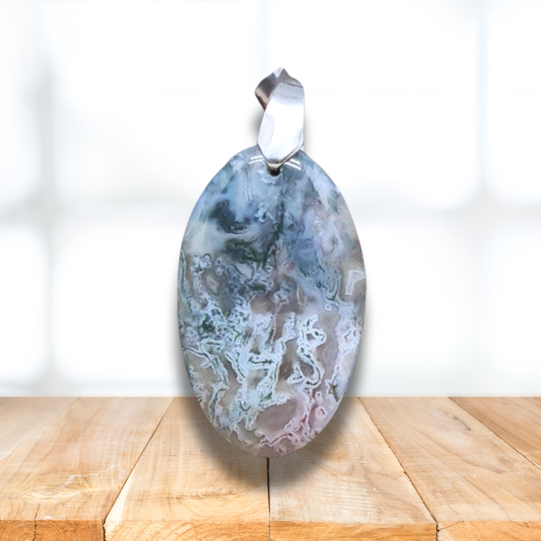 Pendentif en Agate mousse (PE661)