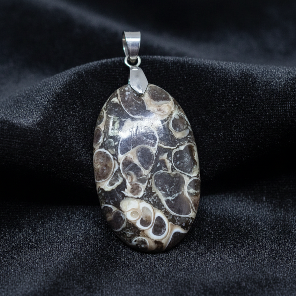 Pendentif en Agate à Turritelles (PE449)