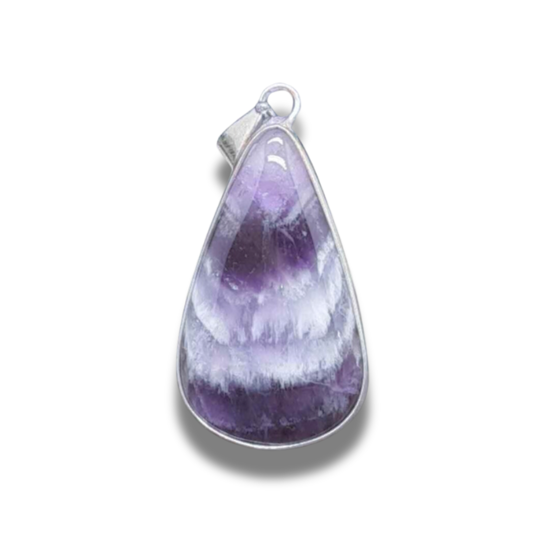 Pendentif serti en Améthyste chevron (PE1760)