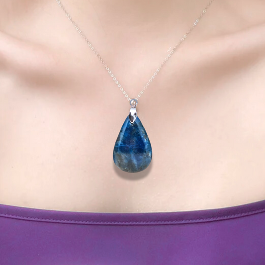 Pendentif en Apatite bleue (PE1654)