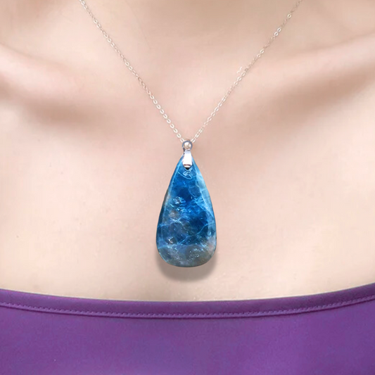 Pendentif en Apatite bleue (PE1656)