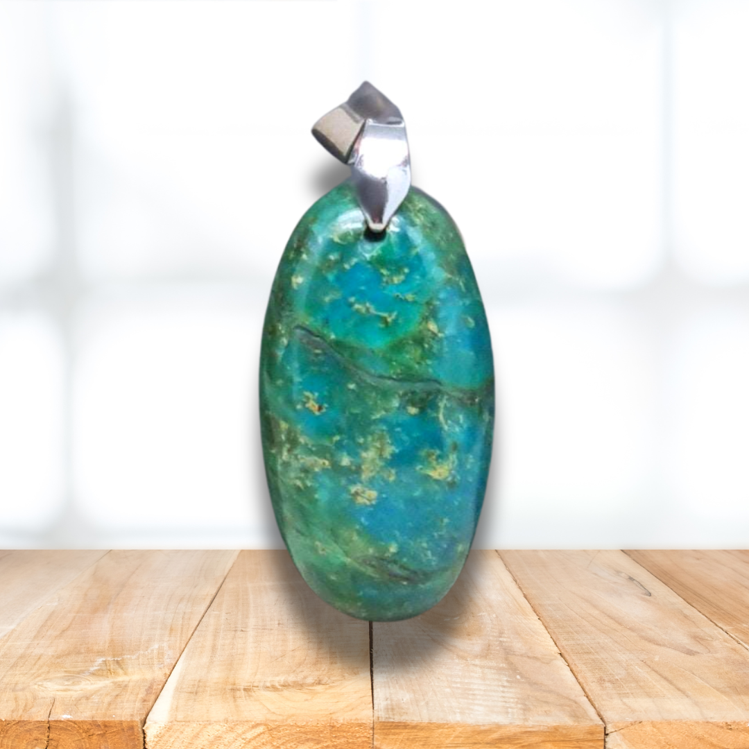 Pendentif en Chrysocolle (PE1648) - ENAE Minéraux
