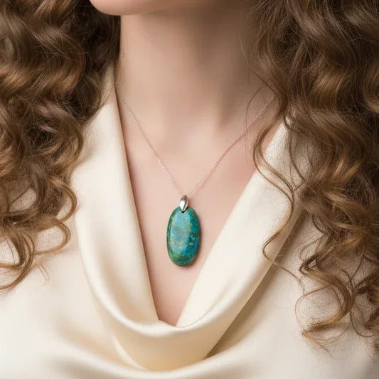 Pendentif en Chrysocolle (PE1648)