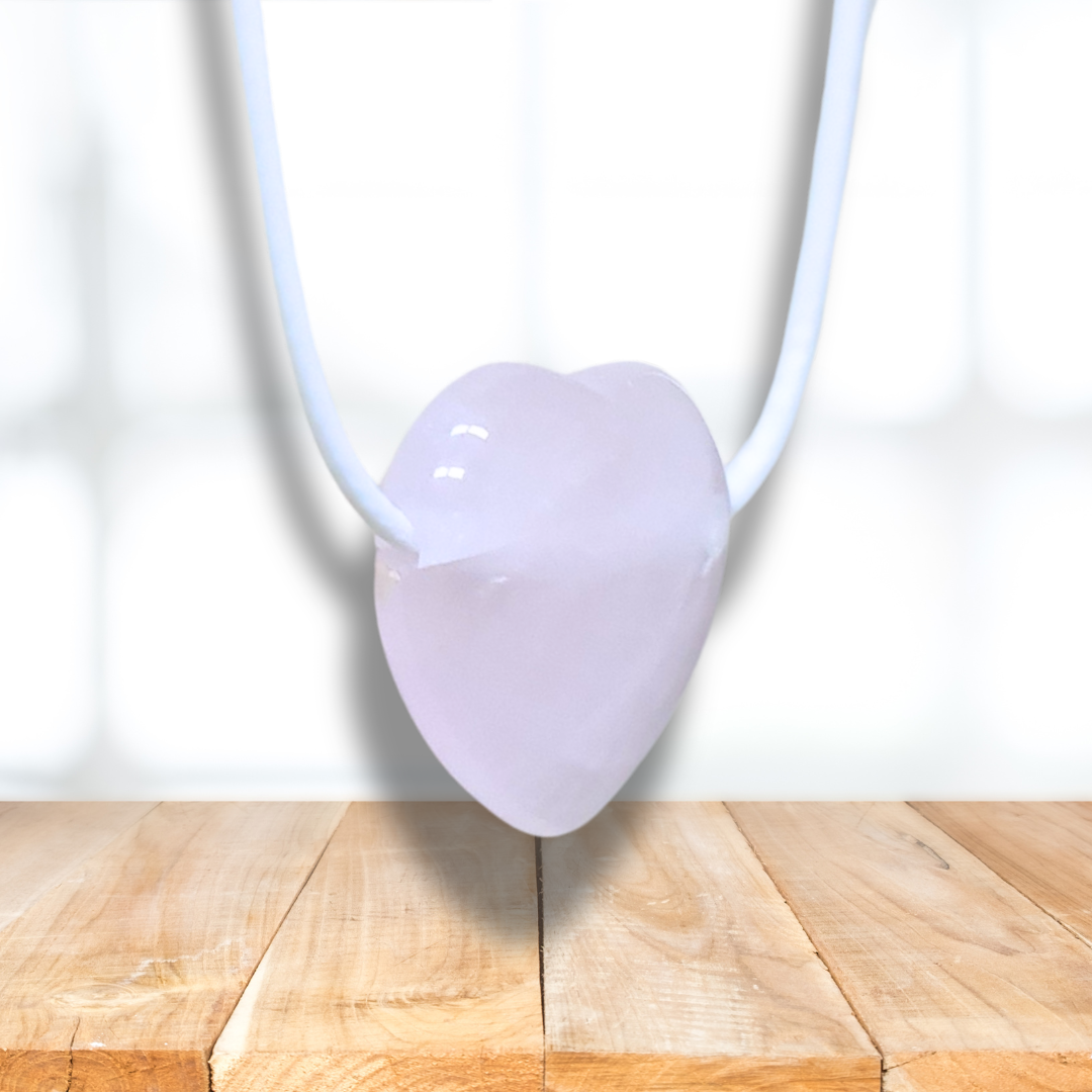 Pendentif cœur en Quartz rose (PE1554-2) - ENAE Minéraux