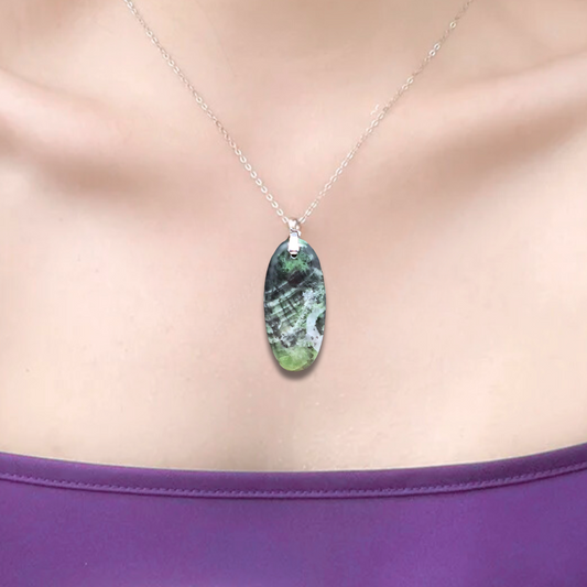 Pendentif en Diopside Chrome (PE796)