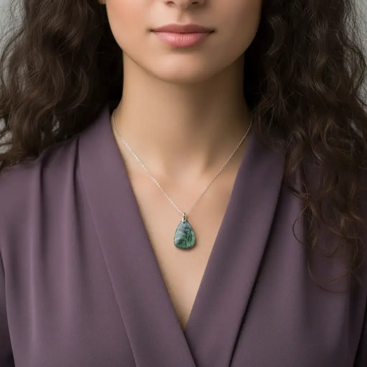 Pendentif en Diopside Chrome (PE795)