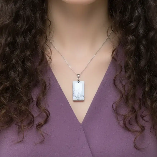 Pendentif en Howlite (PE981)