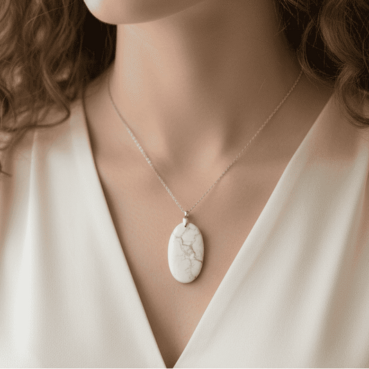 Pendentif en Howlite (PE781)
