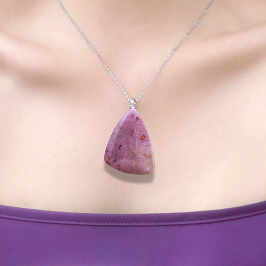 Pendentif en Jade Lavande (PE1632)