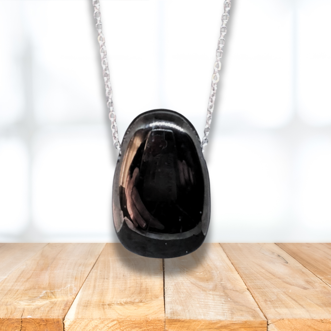 Pendentif en Jais (ou Jet) (PE1713-2) - ENAE Minéraux