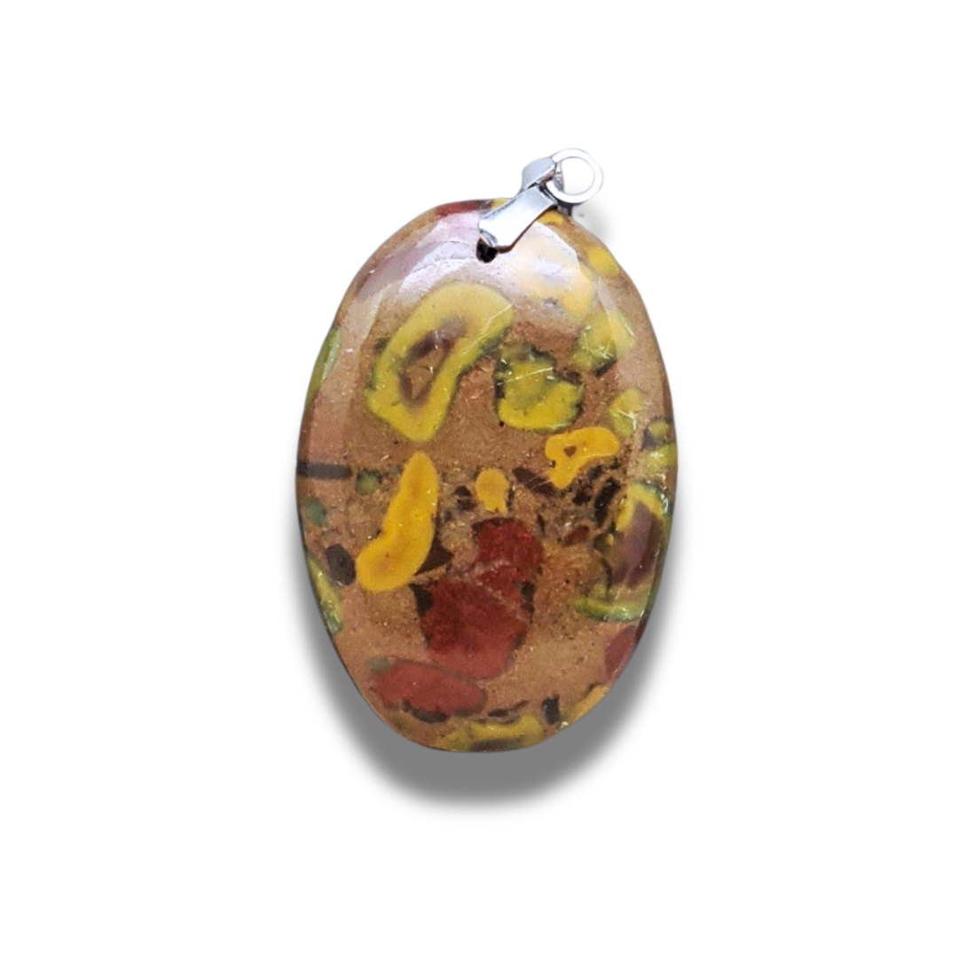 Pendentif en Jaspe Bambou (PE1237) - ENAE Minéraux