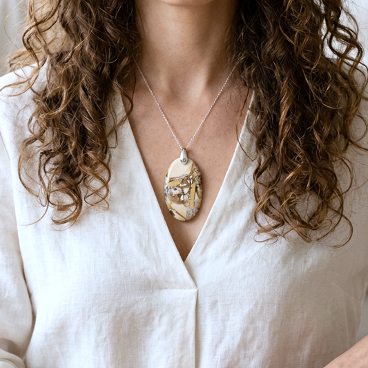 Pendentif en Jaspe Bréchique (PE746)
