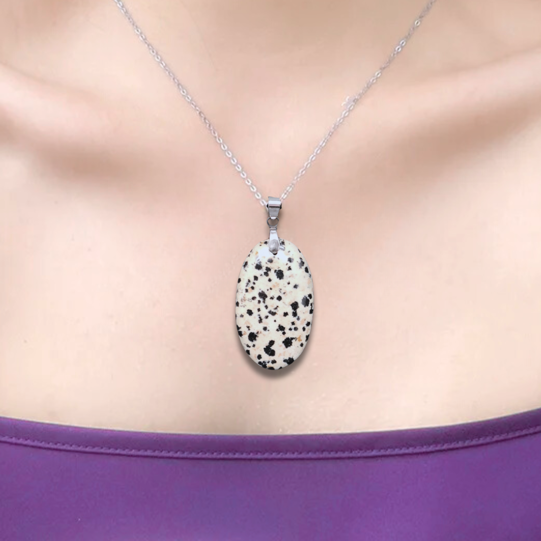 Pendentif en Pierre Dalmate (PE1382) - ENAE Minéraux