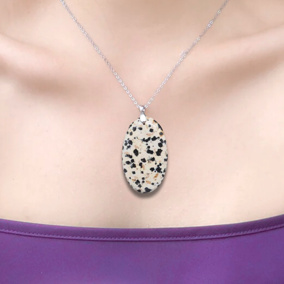 Pendentif en Pierre Dalmate (PE1383) - ENAE Minéraux