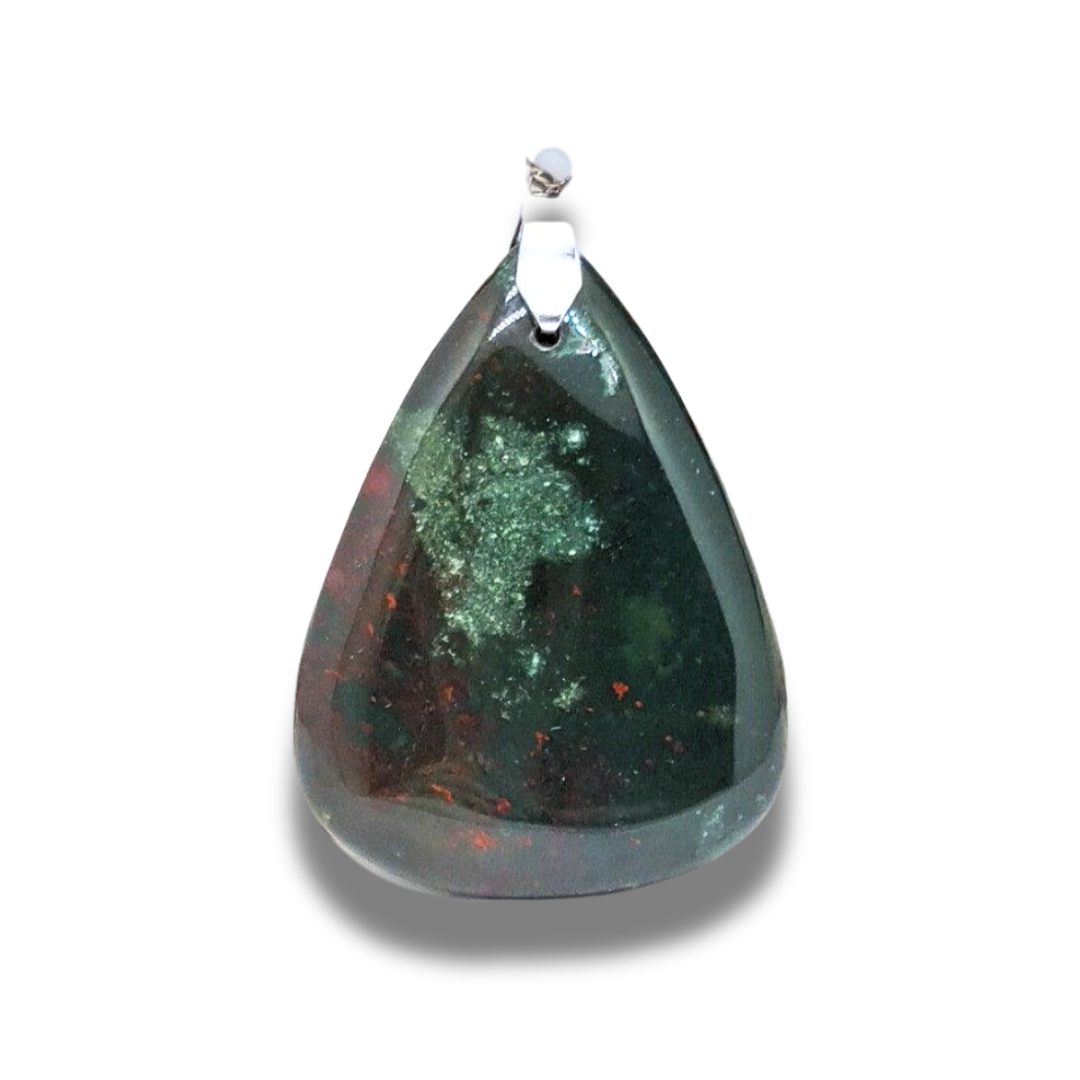 Pendentif en Jaspe Héliotrope (PE1478-2) - ENAE Minéraux