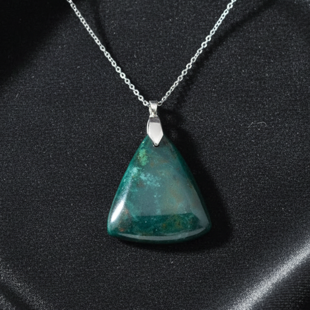 Pendentif en Jaspe Héliotrope (PE1478)