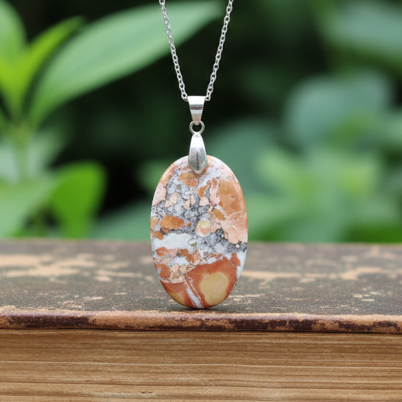 Pendentif en Jaspe Maligano (PE880)