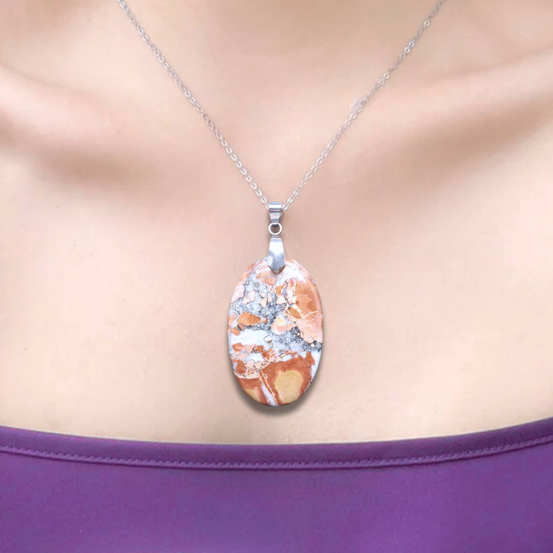 Pendentif en Jaspe Maligano (PE880)