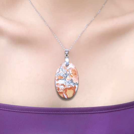 Pendentif en Jaspe Maligano (PE880)