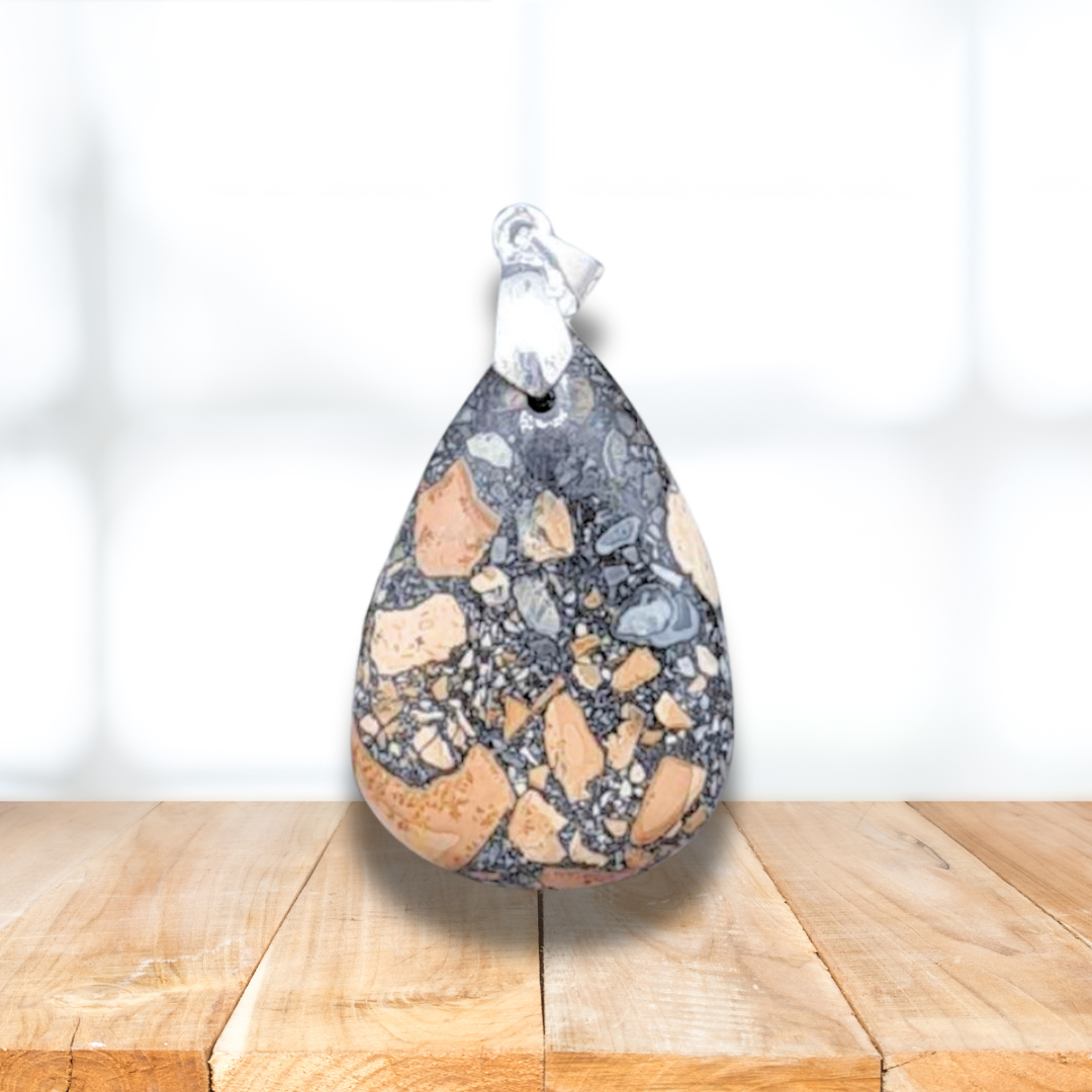 Pendentif en Jaspe Maligano (PE1359) - ENAE Minéraux