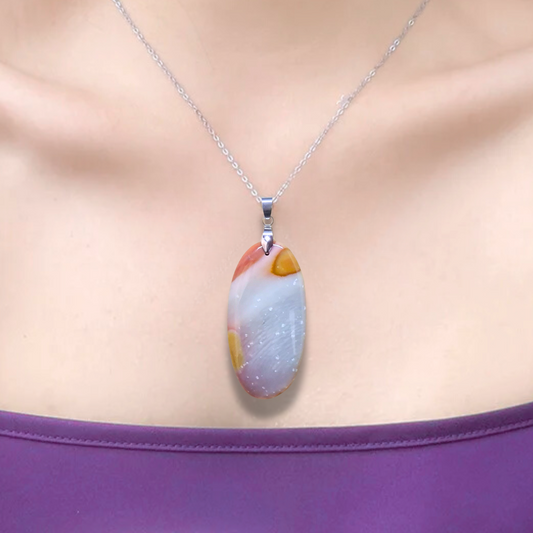 Pendentif en Jaspe Polychrome (PE1321)