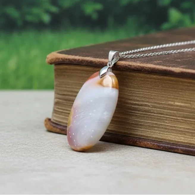 Pendentif en Jaspe Polychrome (PE1321)