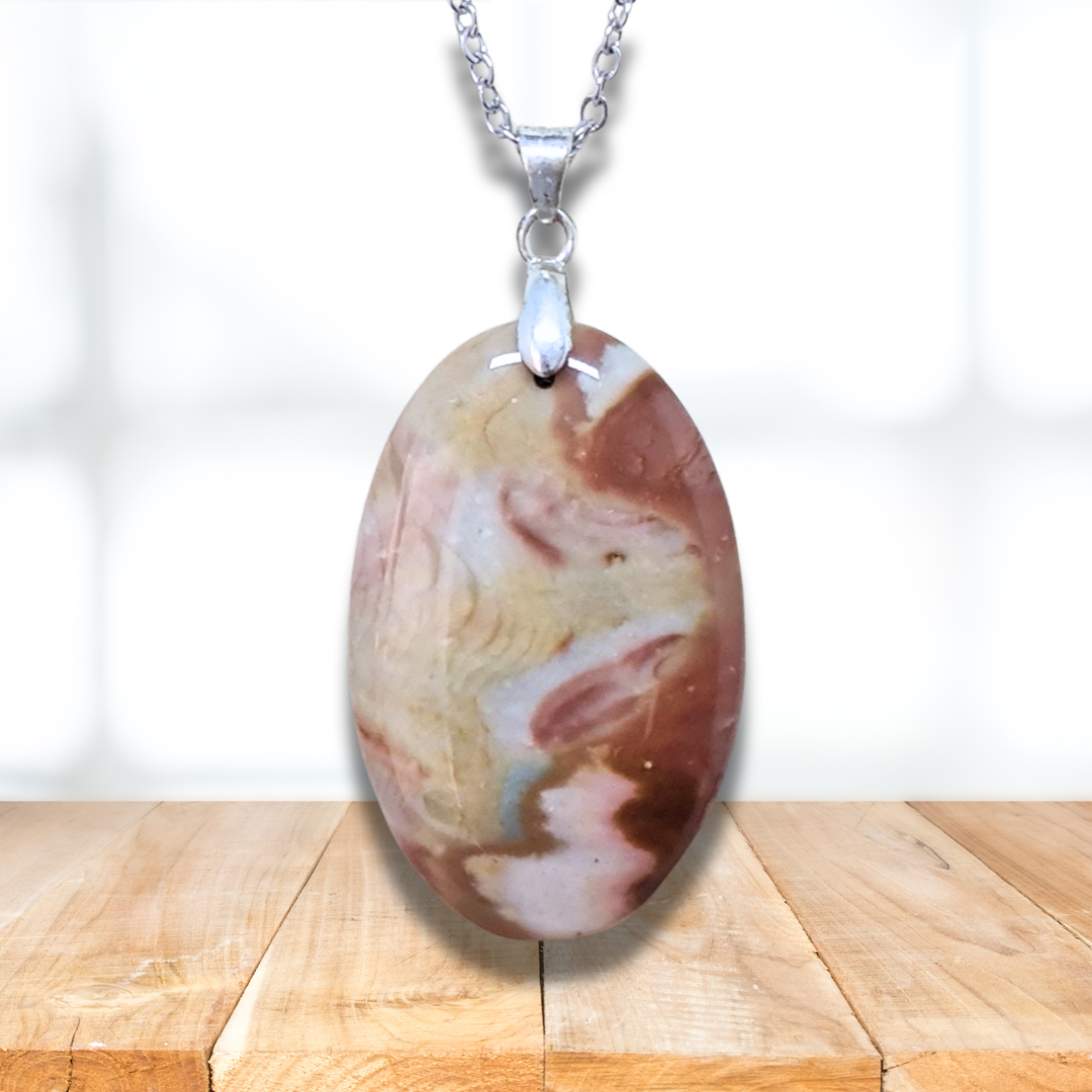 Pendentif en Jaspe Polychrome (PE875) - ENAE Minéraux