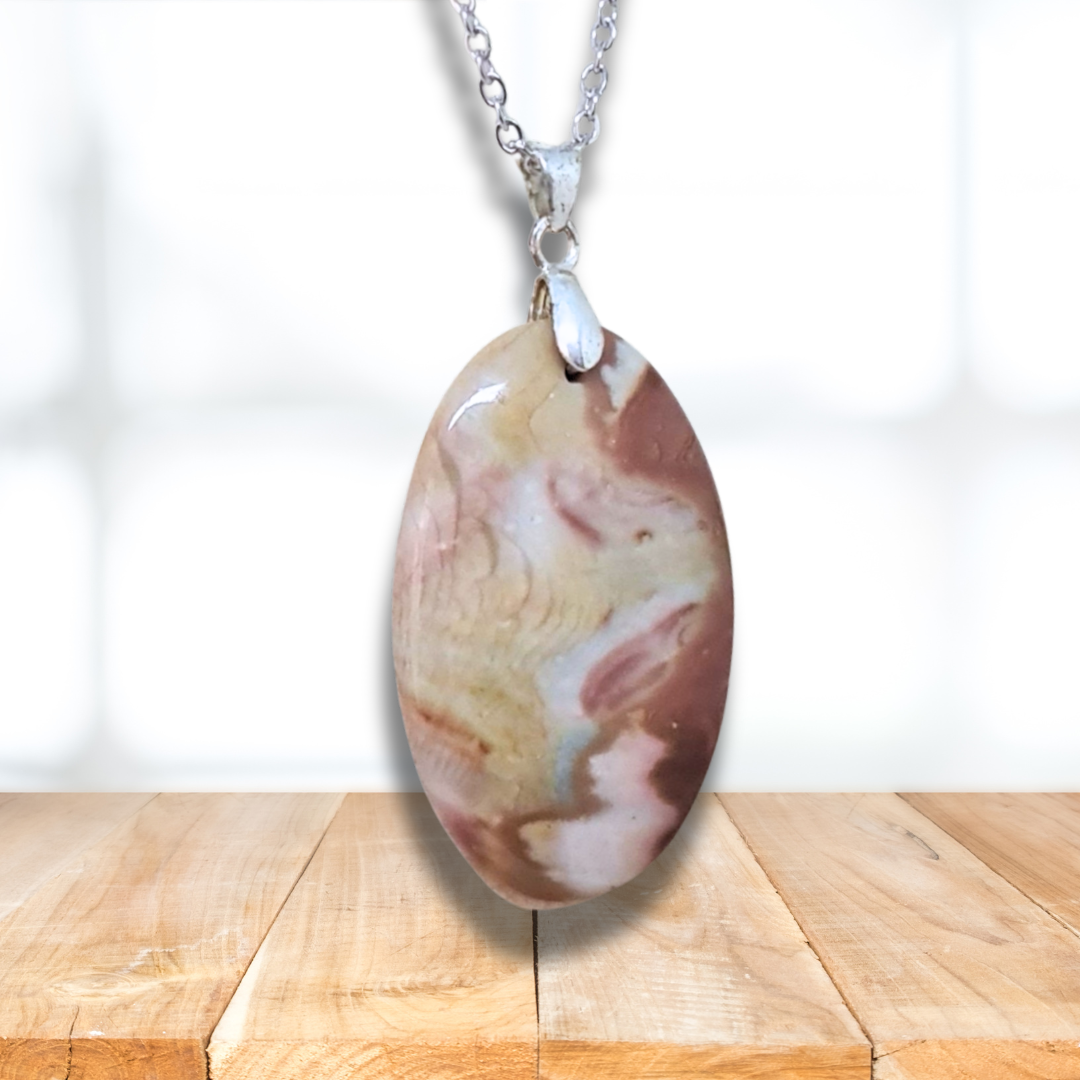 Pendentif en Jaspe Polychrome (PE875) - ENAE Minéraux