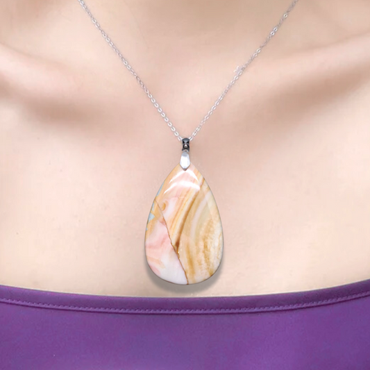 Pendentif en Jaspe polychrome (PE1384) - ENAE Minéraux