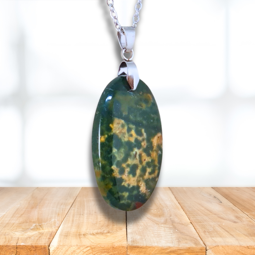 Pendentif en Rhyolite Océan (PE1859) - ENAE Minéraux