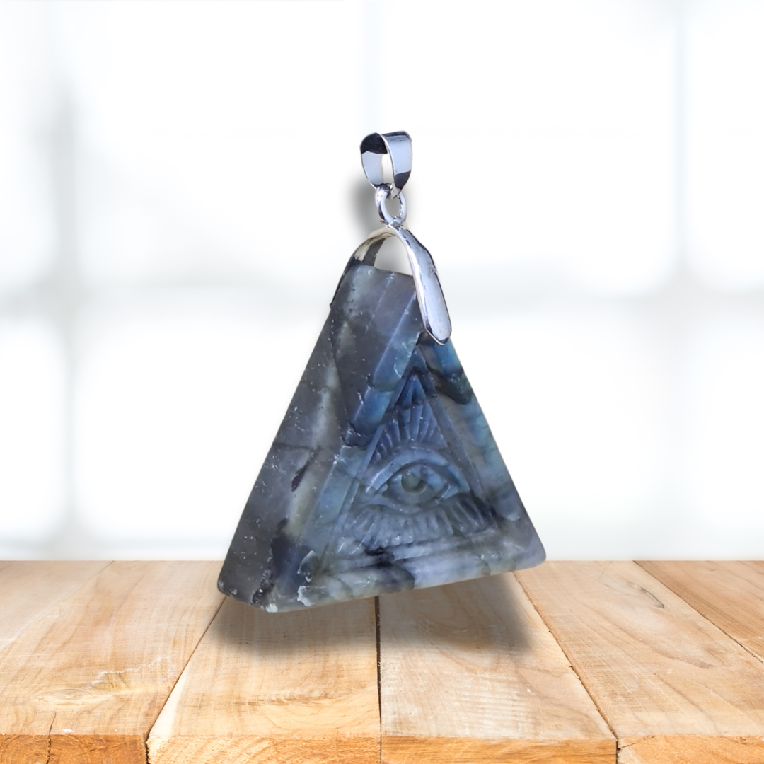 Pendentif Œil de la Providence en Labradorite (PE2029-2) - ENAE Minéraux