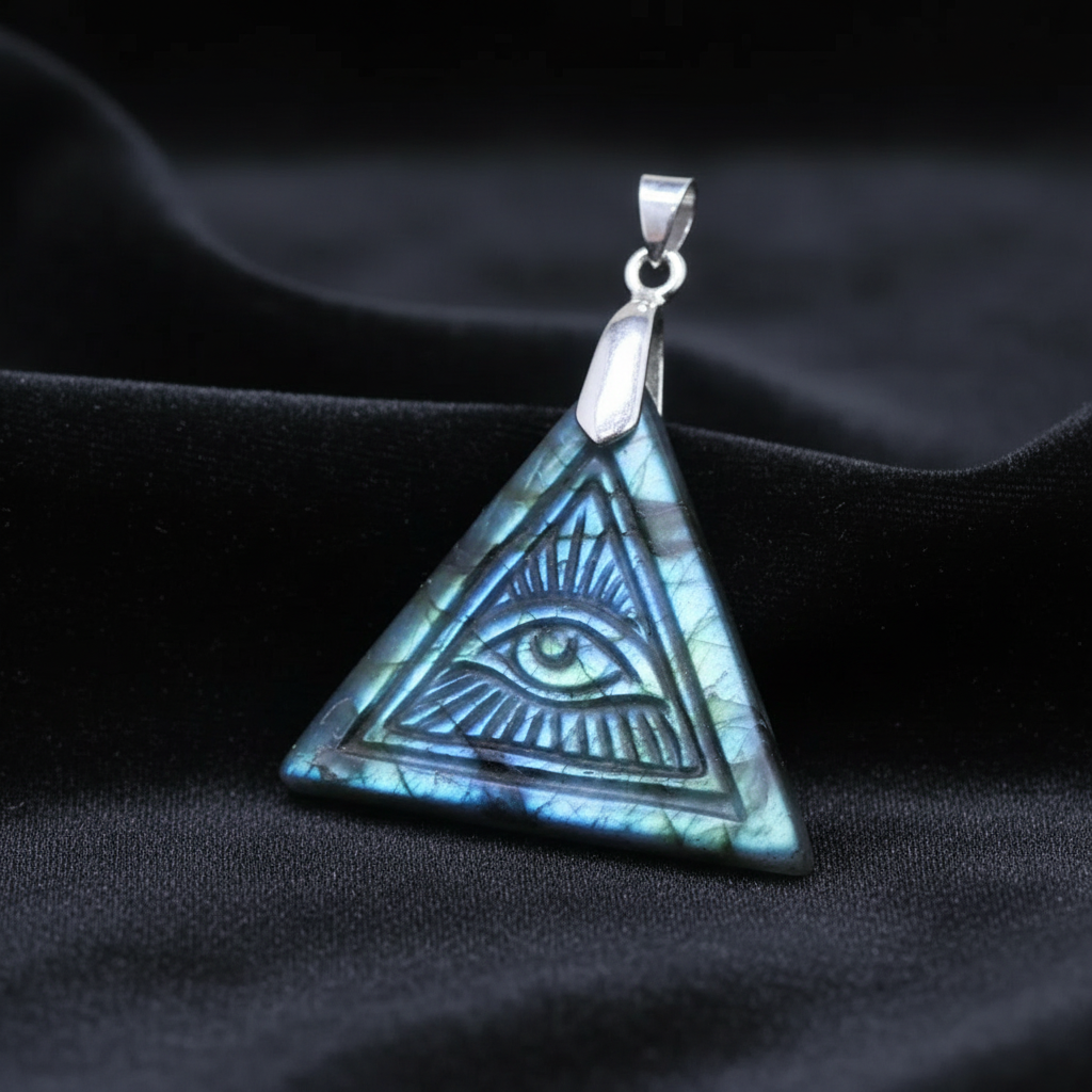 Pendentif Œil de la Providence en Labradorite (PE2029-2)