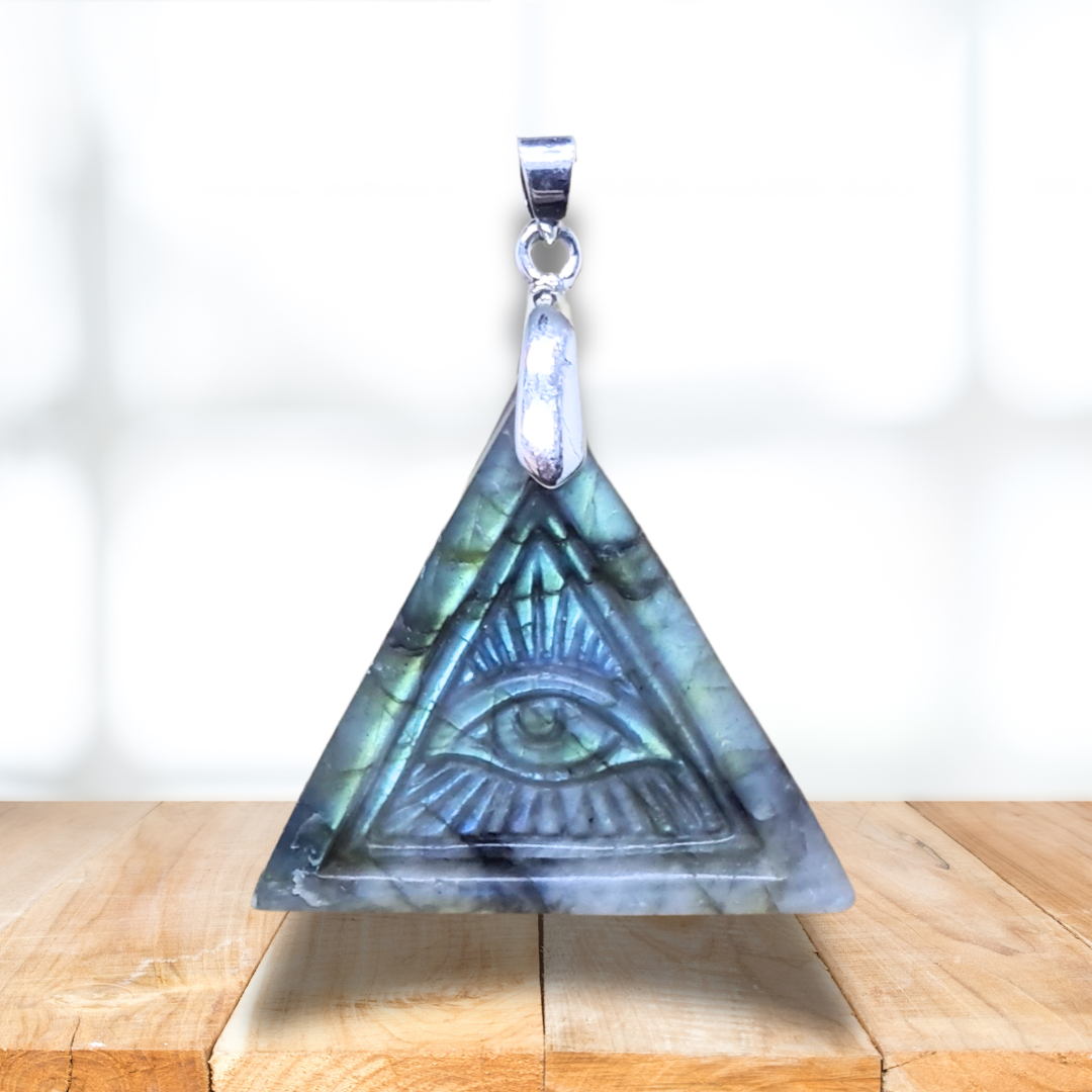 Pendentif Œil de la Providence en Labradorite (PE2029-2) - ENAE Minéraux