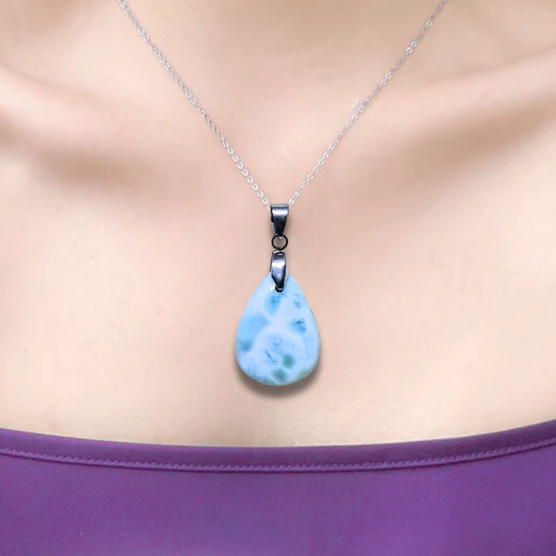 Pendentif en Larimar (PE1842) - ENAE Minéraux