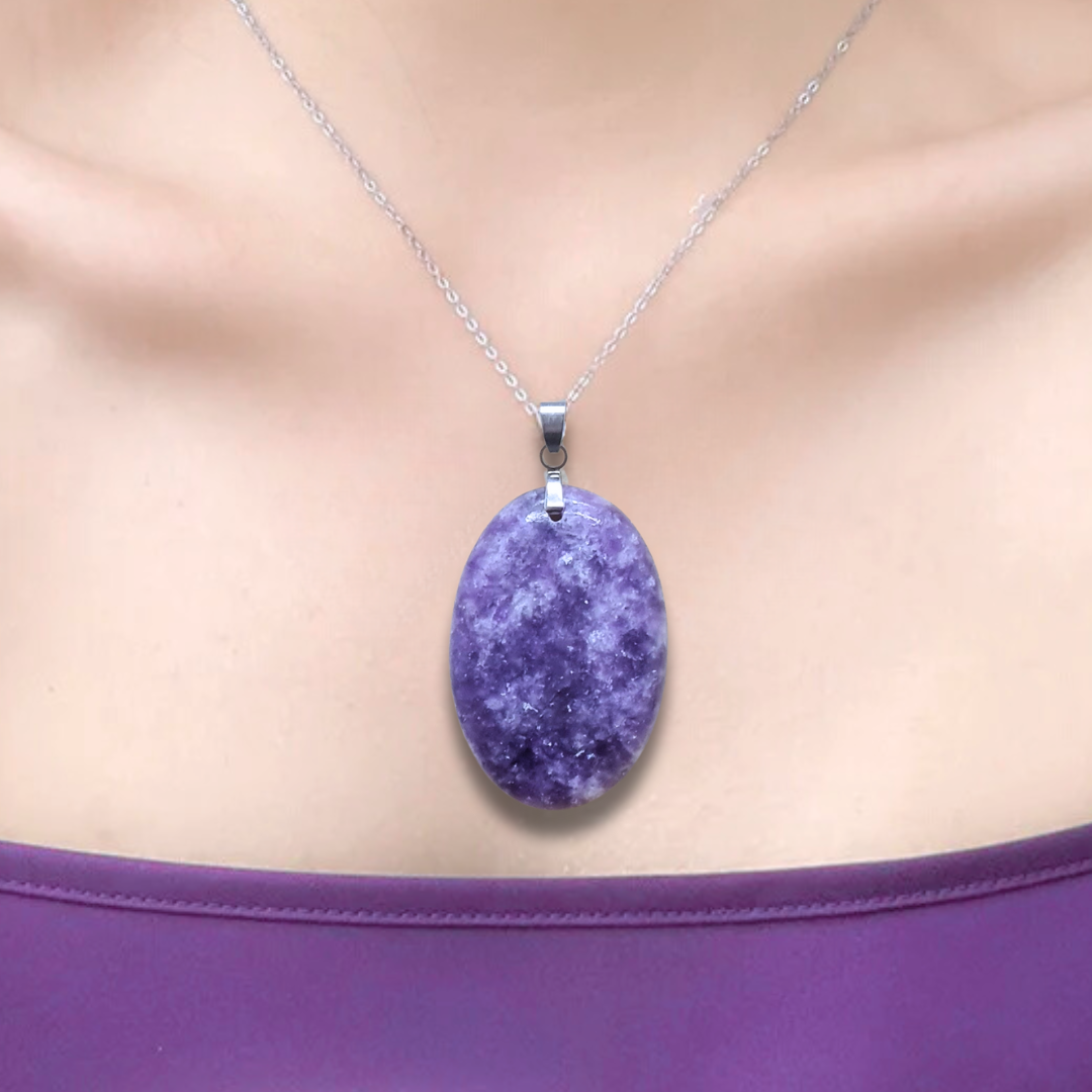 Pendentif en Lépidolite (PE2008) - ENAE Minéraux