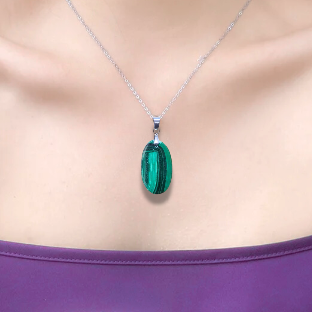 Pendentif en Malachite (PE2000-2) - ENAE Minéraux