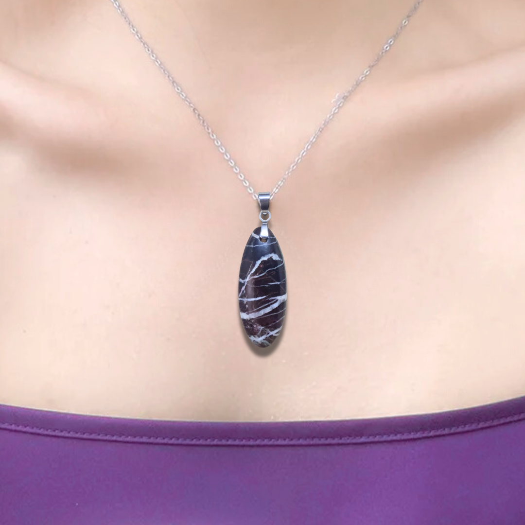 Pendentif en Marbre Picasso (PE975) - ENAE Minéraux