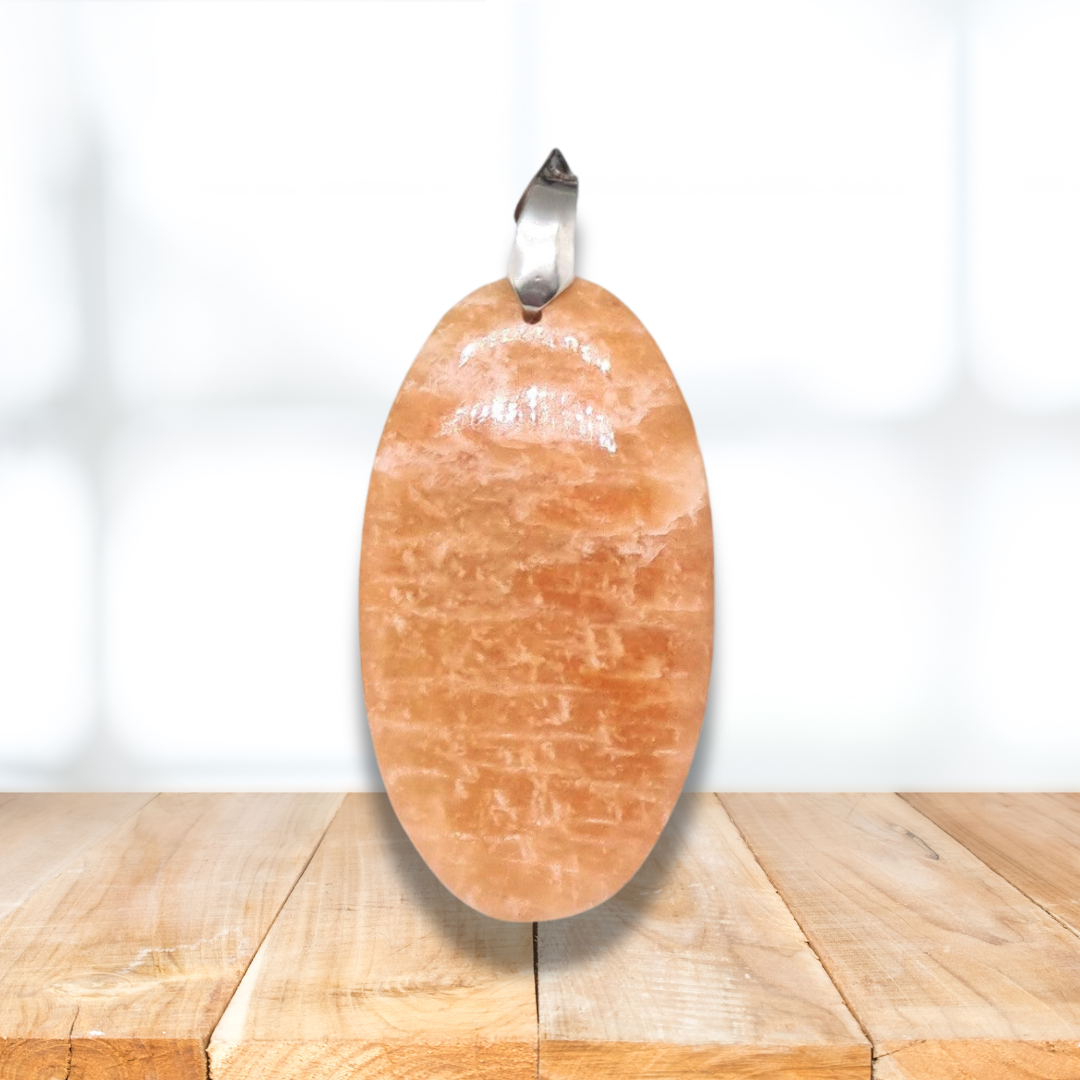 Pendentif en Pierre de Lune orange (PE585) - ENAE Minéraux