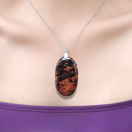 Pendentif en Obsidienne Acajou (PE1234)